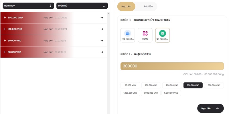 Nạp tiền bằng cách quét mã QR sẽ tối giản được bước nhập dữ liệu